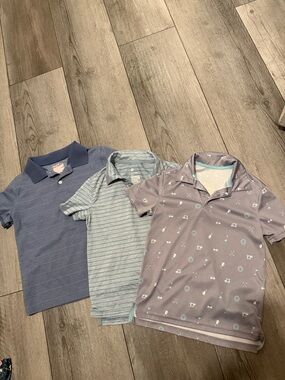 all in motion Boys Polo Trio - Blue, Light Gray, Dusty Lavender